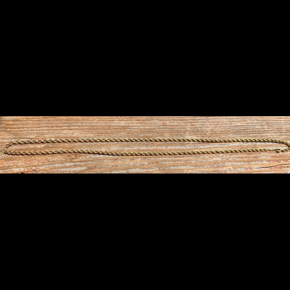 12kt Gold Filled Rope chain. 25” NOT PLATED - Picture 2 of 2
